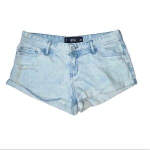 Hollister Low Rise Blue Distressed Short Size 30